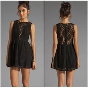 For Love & Lemons Lulus Lace Dress in Black Size medium